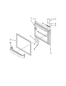 Freezer Door Parts Diagram and Parts List for MBR1952KES3  Maytag Refrigerator