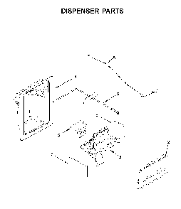 Dispenser Parts Diagram and Parts List for 1064650043713  Kenmore Refrigerator
