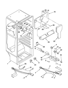 Liner Parts Diagram and Parts List for A6TXNWFXW00  Amana Refrigerator