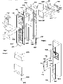 Freezer Door Diagram and Parts List for SPD25TL-P1303505WL  Amana Refrigerator