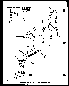 Section 1 Diagram and Parts List for CW2303G P1122908WG Amana Washer