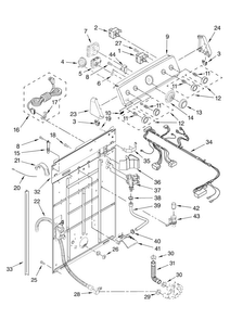 Controls And Rear Panel Parts Diagram and Parts List for MVWC700VW0  Maytag Washer