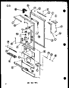 Lower Door Parts Diagram and Parts List for TC18D-L-P74660-5WL  Amana Refrigerator