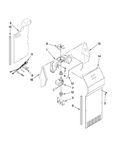 Air Flow Parts Diagram and Parts List for MSD2242VES03  Maytag Refrigerator