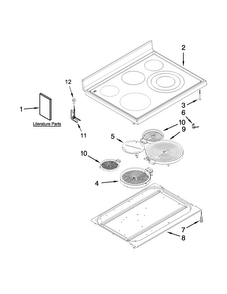 Cooktop Parts Diagram and Parts List for MER8772WB1  Maytag Range