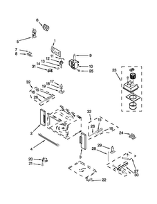 Cabinet And Stirrer Parts Diagram and Parts List for MMW9730AB01  Maytag Microwave