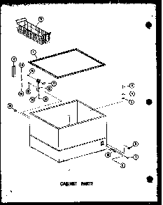 Cabinet Parts Diagram and Parts List for C10B-A P7398033WA Amana Freezer