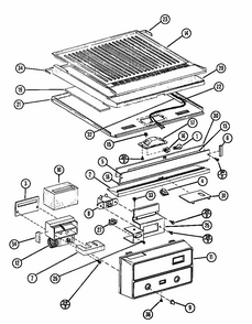 Controls (tl22n/p1106215w) (tli22n/p1106224w) Diagram and Parts List for TL18N-P1106211W  Amana Refrigerator