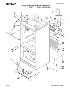 Part Location Diagram of W10252999 Whirlpool OWNERS MANUAL