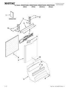 Part Location Diagram of W10402265 Whirlpool PANEL