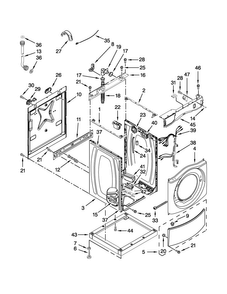 Washer Cabinet Parts Diagram and Parts List for MLE20PDCGW0  Maytag Washer Dryer Combo