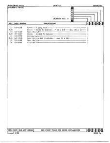 Gas Dryer Exterior Assembly Page 5 Diagram and Parts List for 8215A REV A Norge Dryer