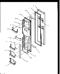 Freezer Door Diagram and Parts List for SBI20NW-P1162902WW  Amana Refrigerator