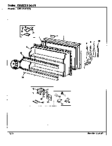 Freezer Door Diagram and Parts List for CNT19W7A CC56A Crosley Refrigerator