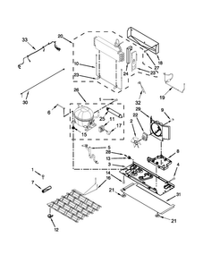 Unit Parts Diagram and Parts List for MFT2672AEW11  Maytag Refrigerator