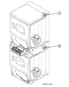 Harnesses 2 Diagram and Parts List for SSE517WF1500  Speed Queen Dryer