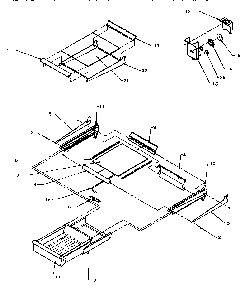 Cabinet Shelving Diagram and Parts List for TSI18A5W-P1188201WW  Amana Refrigerator