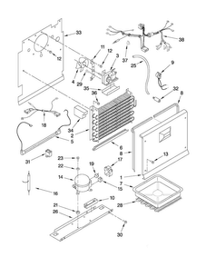 Unit Parts Diagram and Parts List for MQF2056TEW00  Maytag Freezer