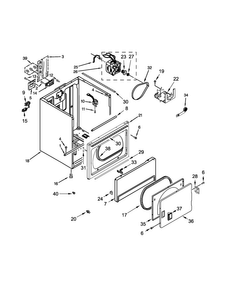 Cabinet Parts Diagram and Parts List for 4KNED4400BQ0  Amana Dryer