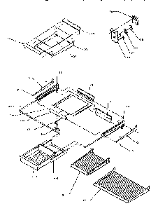 Cabinet Shelving Diagram and Parts List for TH18S3W-P1195301W  Amana Refrigerator