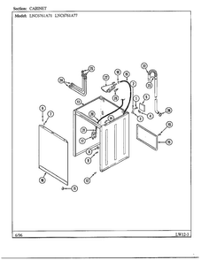 Cabinet Diagram and Parts List for LNC6761A71  Admiral Washer