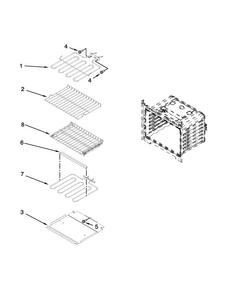 Internal Oven Parts Diagram and Parts List for MEW7627DE01  Maytag Wall Oven