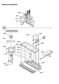 Machine Compartment Diagram and Parts List for TSI25VE-P1308102WE  Amana Refrigerator