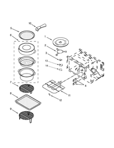 Internal Microwave Parts Diagram and Parts List for JMC2430WP02  Jenn-Air Microwave