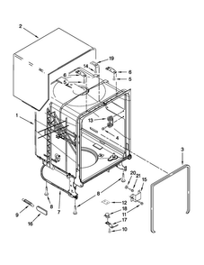 Tub And Frame Parts Diagram and Parts List for MDB4409PAW0  Maytag Dishwasher