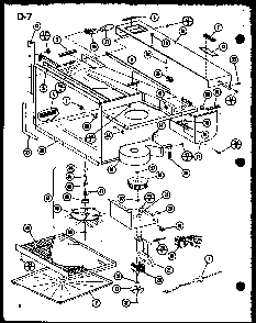 Blower/antenna Diagram and Parts List for MVH-9T P75409-5M Amana Microwave
