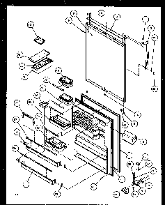 Refrigerator Door Diagram and Parts List for TG18RBW-P1158303WW  Amana Refrigerator