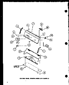 Control Panel Diagram and Parts List for TGA400 P77041-5W Amana Dryer