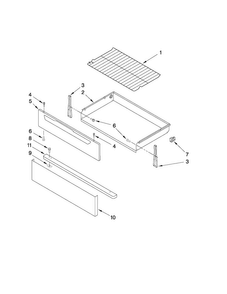Drawer & Broiler Parts Diagram and Parts List for AER5830VAS0  Amana Range