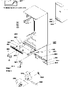 Ladders, Lower Cabinet And Rollers Diagram and Parts List for TH18V2W-P1315702WW  Amana Refrigerator