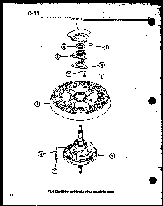 Transmission Assembly And Balance Ring Diagram and Parts List for TAA300 P75751-12W Amana Washer