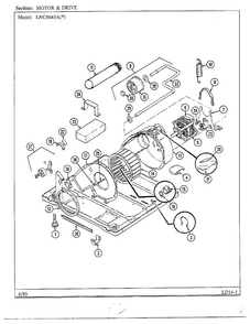 Motor And Drive Diagram and Parts List for 8643A  Norge Dryer