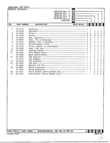 Tub Parts Page 2 Diagram and Parts List for 6530A REV A Norge Washer