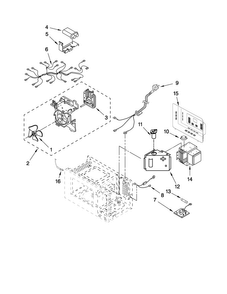 Microwave Interior Parts Diagram and Parts List for JMC9158BAS13  Jenn-Air Microwave