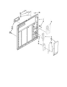 Inner Door Parts Diagram and Parts List for CDB4000WQ0  Magic Chef Dishwasher