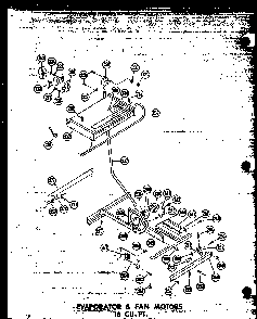 Evaporator & Fan Motors 16 Cu. Ft. Diagram and Parts List for T16W-P60303-8W  Amana Refrigerator