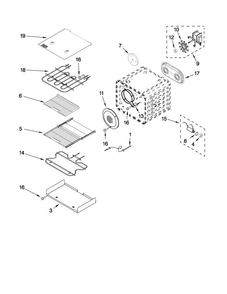 Internal Oven Parts Diagram and Parts List for JDRP436WP00  Jenn-Air Range