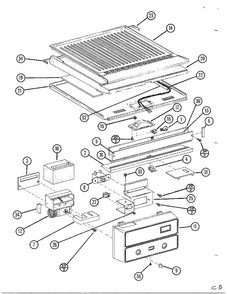 Top Mount Page 33 Diagram and Parts List for TC22N-P116205W  Amana Refrigerator