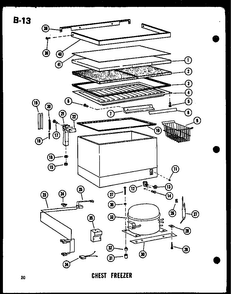 Chest Freezer Diagram and Parts List for CD7-C P60240-63WC Amana Freezer