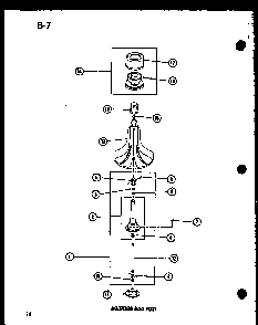Agitator And Post Diagram and Parts List for TAA200 P75751-13W Amana Washer