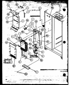 Evaporator And Air Handling (sbi20mw/p1120102ww) (sbd20mw/p1120201ww) Diagram and Parts List for SBI20M-P1120202W  Amana Refrigerator