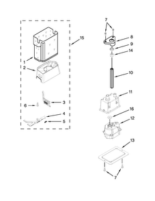 Motor And Ice Container Parts Diagram and Parts List for JS48PPDUDB14  Jenn-Air Refrigerator