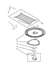 Turntable Parts Diagram and Parts List for JMV8208CS0  Jenn-Air Microwave
