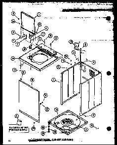 Section 8 Diagram and Parts List for LW3303W P1164316WW Amana Washer