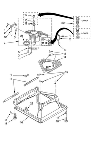 Machine Base Parts Diagram and Parts List for NTW4800VQ0  Amana Washer