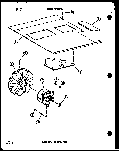 Fan Motor Parts Diagram and Parts List for 624-3P P67119-31R Amana Air Conditioner
